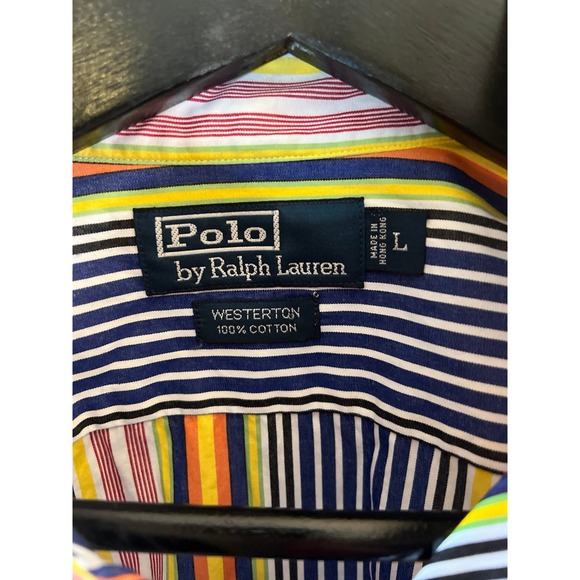 Vintage Polo Ralph Lauren‎ Western Striped Shirt - Mens Large - Picture 3 of 3
